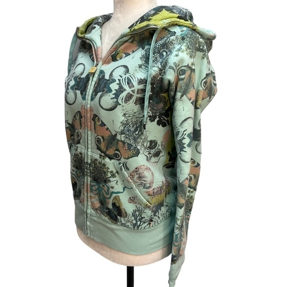 ARITZIA TNA Butterfly blue Zip UP Hoodie Size S - Picture 6 of 15